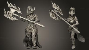 Military figurines Eti Female Attacking 3d model