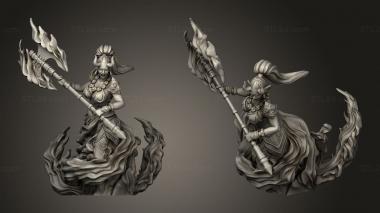 Military figurines Eti Female Attacking 3d model