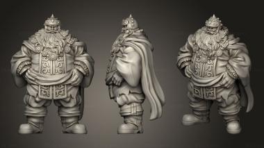 Military figurines Fire Dwarf Male 3d model