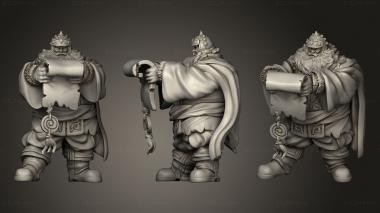 Military figurines Fire Dwarf Male Town Crier 3d model