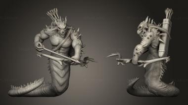 Military figurines Fire Salamander Archer 3d model