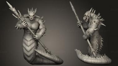 Military figurines Fire Salamander Spear 3d model