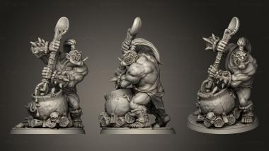Military figurines Wurtz Dwarf Stew Ogre Cook 3d model