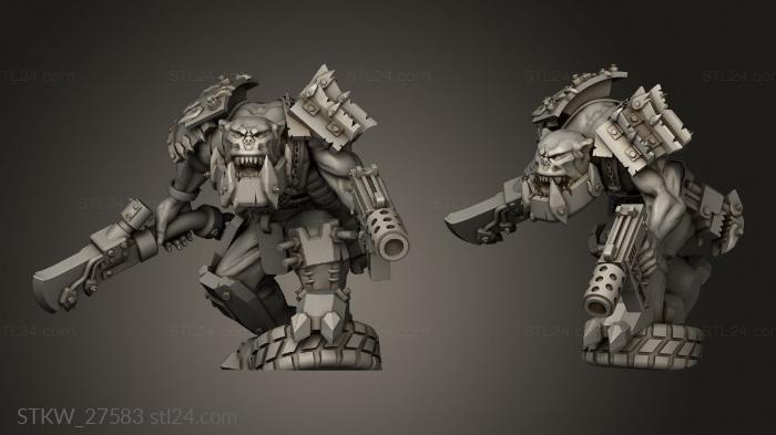Military figurines (Bushido Kami Water, STKW_27583) 3D models for cnc