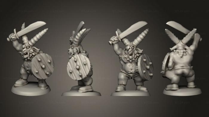 Military figurines (Army Clanbeast Champion, STKW_2759) 3D models for cnc