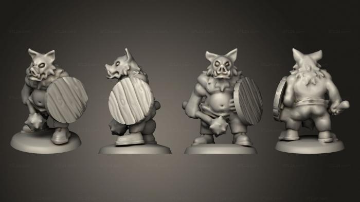 Military figurines (Army Clanbeast with Shield 2, STKW_2762) 3D models for cnc