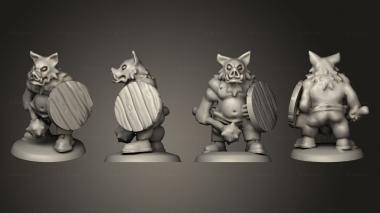 Military figurines Army Clanbeast with Shield 2 3d model
