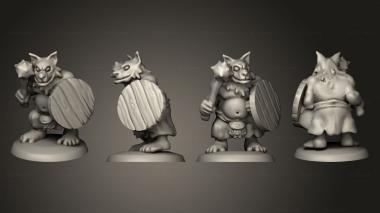 Military figurines Army Clanbeast with Shield 5 3d model