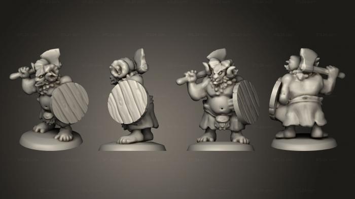 Military figurines (Army Clanbeast with Shield 6, STKW_2766) 3D models for cnc