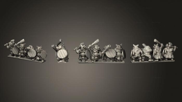 Military figurines (Army Clanbeast with Shields 2, STKW_2768) 3D models for cnc