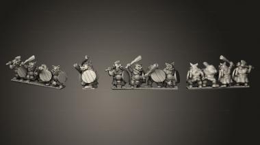 Military figurines Army Clanbeast with Shields 2 3d model