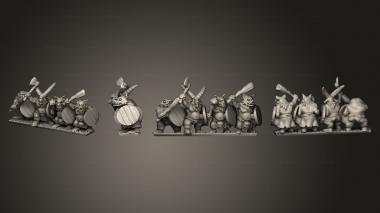 Military figurines Army Clanbeast with Shields 3 3d model
