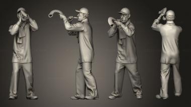 Military figurines Horn Man Base 3d model