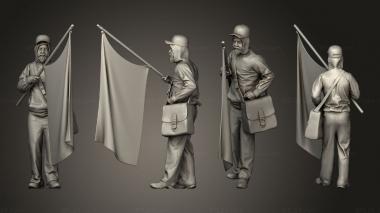 Military figurines Spearboy Base 3d model