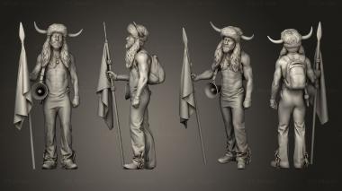 Military figurines The Shaman Base 3d model