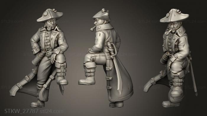 Military figurines (Captain, STKW_27787) 3D models for cnc
