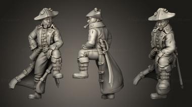 Military figurines Captain 3d model
