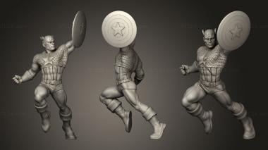 Military figurines CAPTAIN AMERICA Hero 3d model