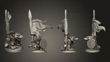 Military figurines Army Verman Banner 3d model