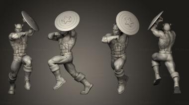 Military figurines CAPTAIN AMERICA Hero 3d model