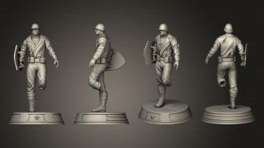 Military figurines Captain America Statue Statue Ever 3d model