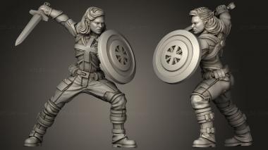 Military figurines CAPTAIN CARTER Excalibur 3d model