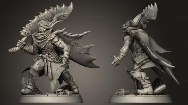 Military figurines Captain Fenrir the Silver Hunter Requiem Demon Hunters 3d model