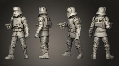 Military figurines Captured Combatant guard 3d model