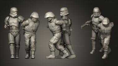 Military figurines Captured Combatant walking prisoner 3d model