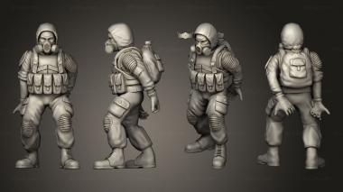 Military figurines Carbine Aiming 3d model