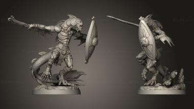 Military figurines Carcharodon Warriors Warrior 3d model