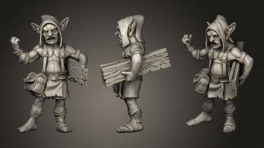Military figurines Carpenter Goblin Carpenter 3d model