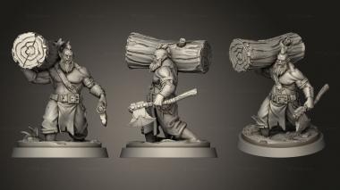 Military figurines Lumberjack Male 3d model
