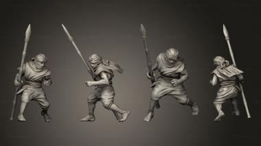 Military figurines Bamboo Spear 3d model