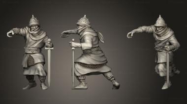 Military figurines Black Guard Attacking 3d model
