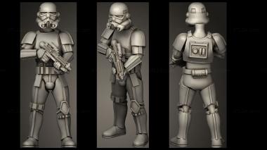 Military figurines StormTrooper Helmet Band 3d model