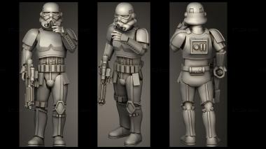 Military figurines Storm Trooper Move Along Helmet Band 3d model