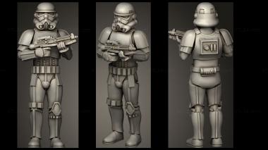 Military figurines Stormtrooper Attention Helmet 3d model