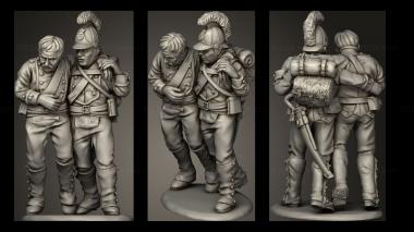 Military figurines Casualties WB 3d model