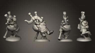 Military figurines Army Verman Ranged Musician 3d model