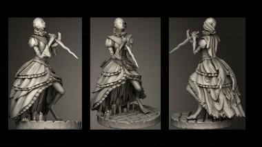 Military figurines Courtiers pose base Courtier 3d model