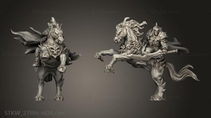 Military figurines (Cavalry barbarian horse, STKW_27896) 3D models for cnc