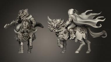 Military figurines Cavalry barbarian horse 3d model