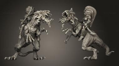 Military figurines cavalry creature 3d model