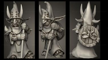 Military figurines Goblin Commander MUSICIAN 3d model