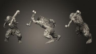 Military figurines Burrowing Troll Fighting 3d model