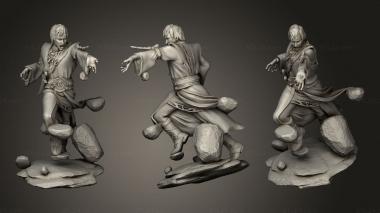 Military figurines Earth Wizard Panic Magic 3d model