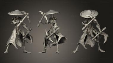 Military figurines Mushroom Folk Warrior Scythe 3d model