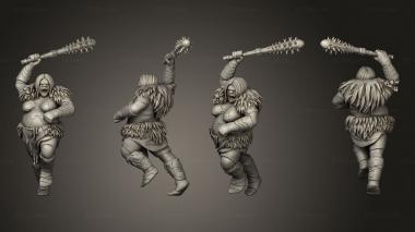 Military figurines Ogre Female Attacking 3d model