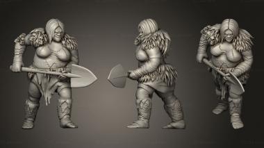 Military figurines Ogre Female Shovel 3d model